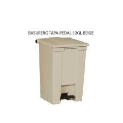 BASURERO TAPA-PEDAL 12GL BEIGE