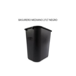 BASURERO MEDIANO 27LT NEGRO