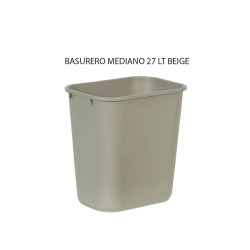 BASURERO MEDIANO 27LT BEIGE