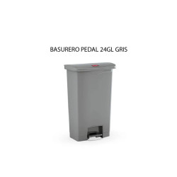 BASURERO PEDAL 24GL GRIS