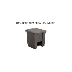 BASURERO TAPA PEDAL 8GL NEGRO