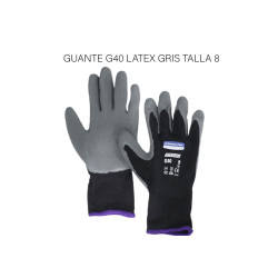 GUANTE G40 LATEX GRIS TALLA 8