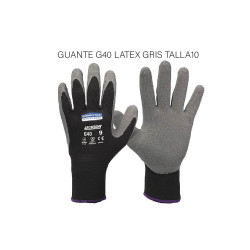 GUANTE G40 LATEX GRIS TALLA 10
