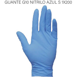 GUANTE G10 NITRILO AZUL S 1...