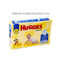 PAÑALES HUGGIES PEQUEÑO 6 X 50