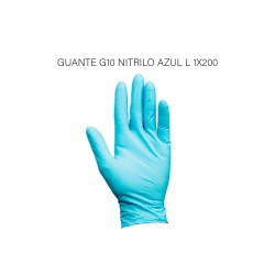 GUANTE G10 NITRILO AZUL L 1...