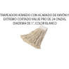 TRAPEADOR HÚMEDO CON ACABADO DE RAYÓN Y EXTREMO CORTADO VALUE PRO DE 24 ONZAS, DIADEMA DE 1", COLOR BLANCO