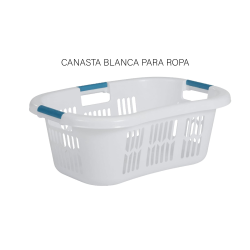 CANASTA BLANCA PARA ROPA