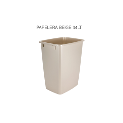 PAPELERA BEIGE 34LT