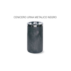 CENICERO URNA METALICO NEGRO