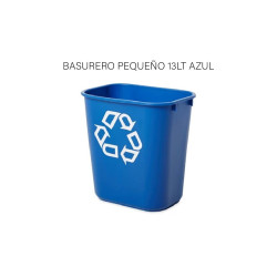 BASURERO PEQUEÑO 13LT AZUL