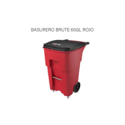 BASURERO BRUTE 65GL ROJO