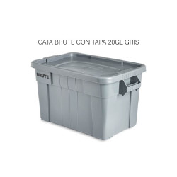 CAJA BRUTE CON TAPA 20GL GRIS