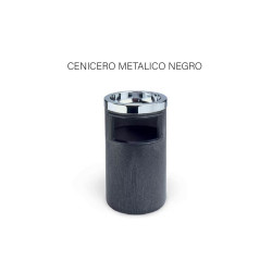 CENICERO METALICO NEGRO