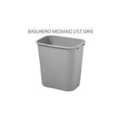 BASURERO MEDIANO 27LT GRIS