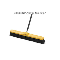 ESCOBON PLASTICO NEGRO 24...