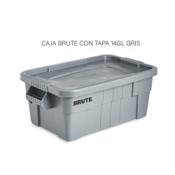 CAJA BRUTE CON TAPA 14GL GRIS