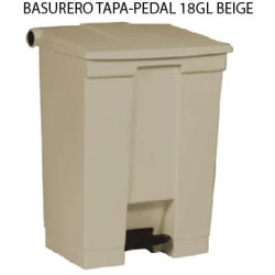 BASURERO TAPA-PEDAL 18GL BEIGE