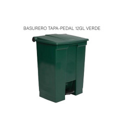 BASURERO TAPA-PEDAL 12GL VERDE