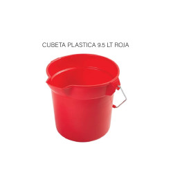 CUBETA PLASTICA 9.5 LT ROJA