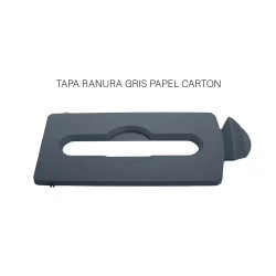 TAPA RANURA GRIS PAPEL CARTON