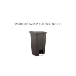 BASURERO TAPA-PEDAL 18GL NEGRO
