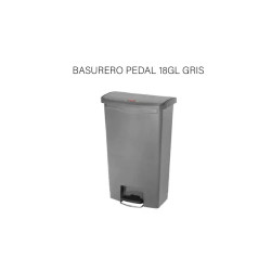 BASURERO PEDAL 18GL GRIS